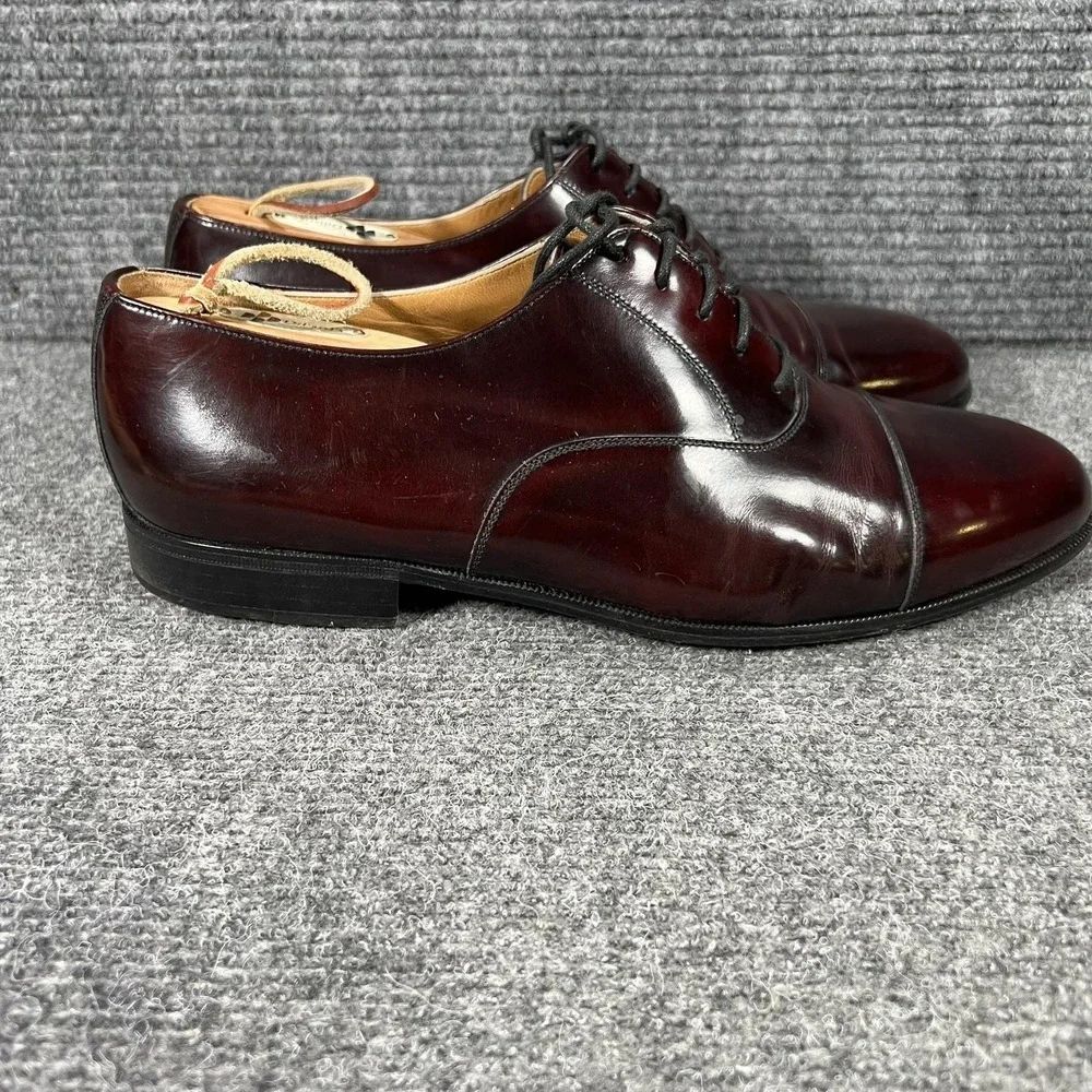 Caporicci Shoes Mens Size 10 W Brown Leather Cap Toe Oxford Handmade Italy 31150